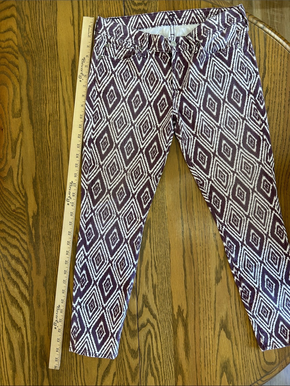 7 For All Mankind Gwenevere Ikat Skinny Cropped Jeans, size 27 - Picture 10 of 11